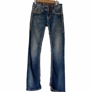 Rock Revival Sz 26 Sherry Bootcut Jeans Bling